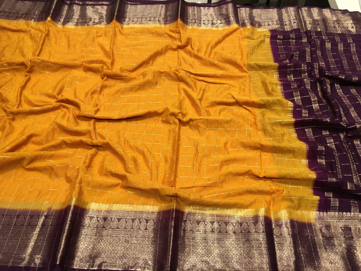 Semi Mysore Crape Saree