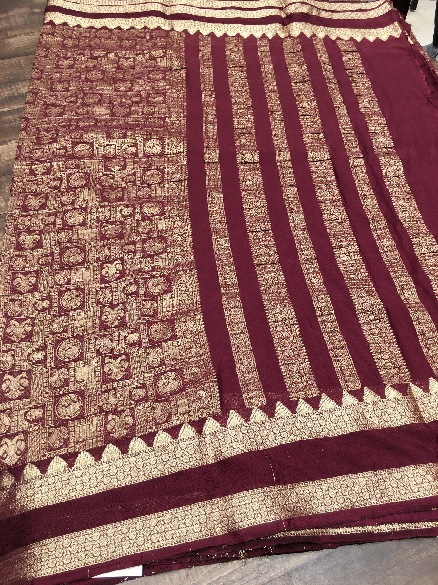 Chiffon broced saree