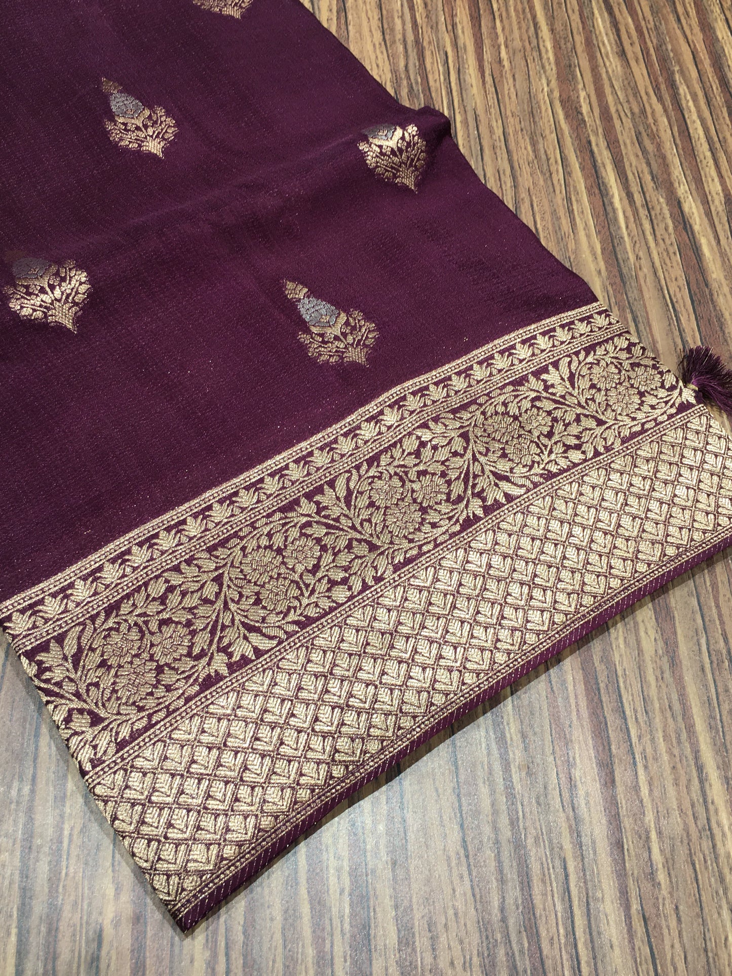 Russian crape saree