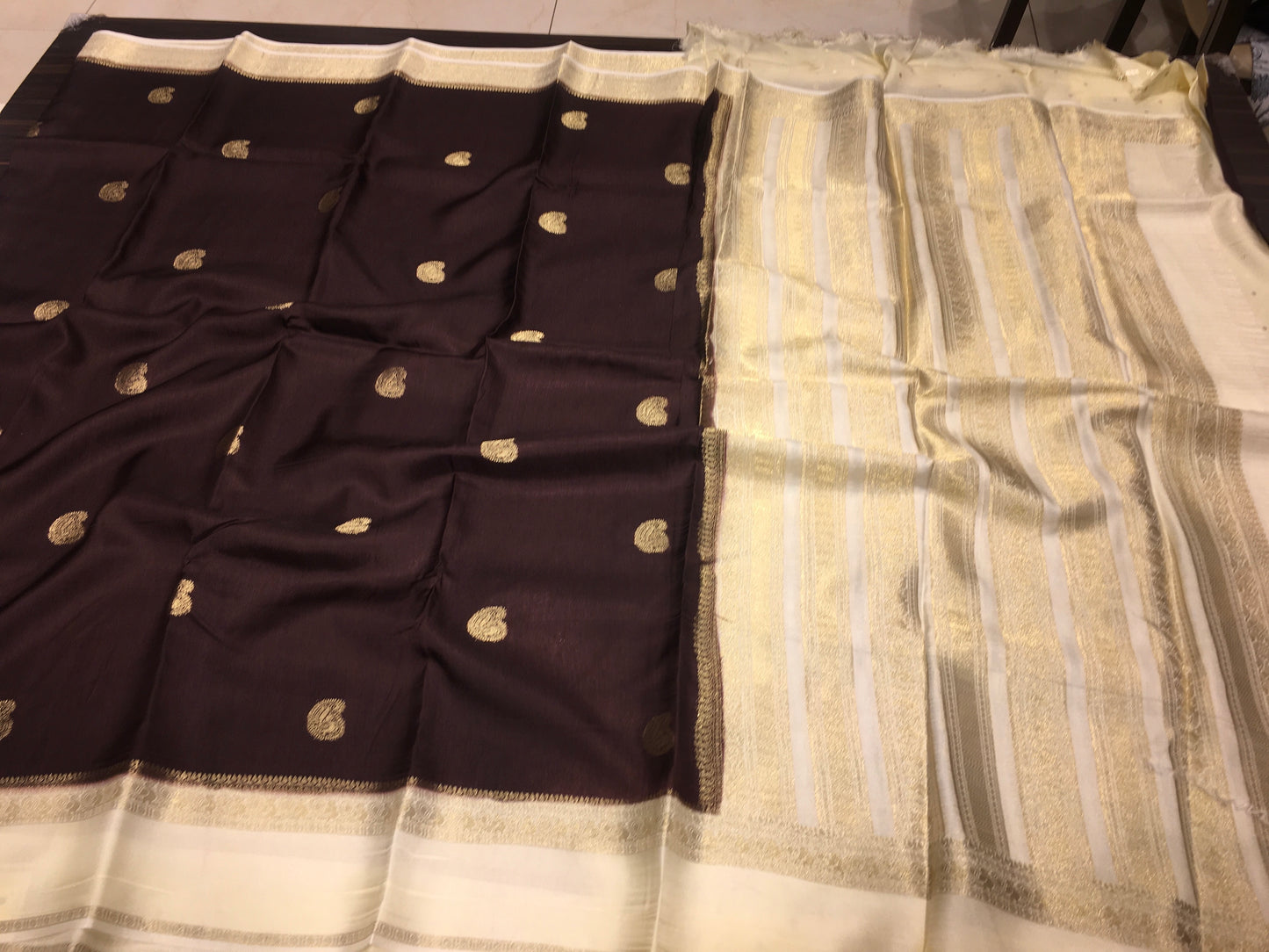 Moonga crape saree