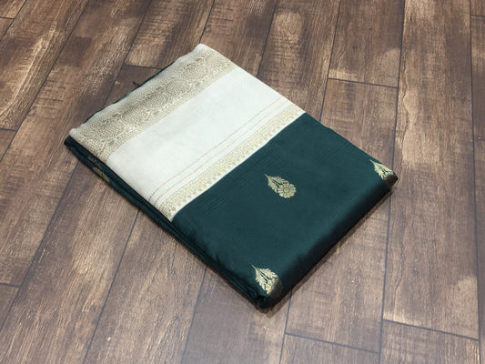 Satin crape saree