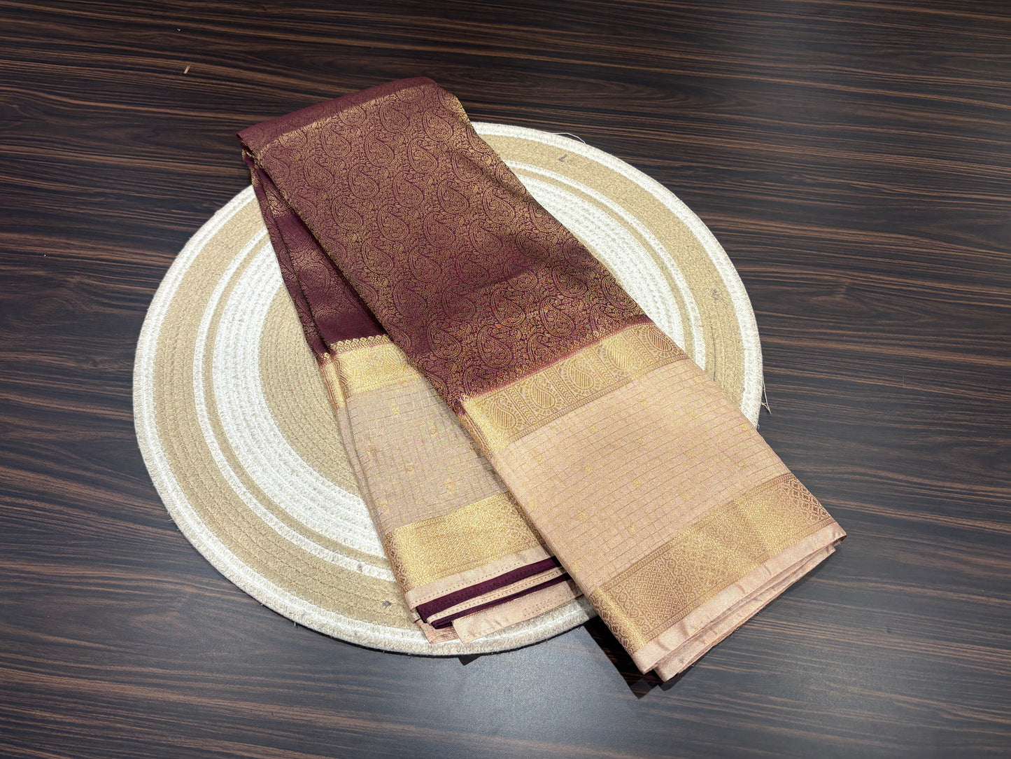 Semi Mysore Crape Saree