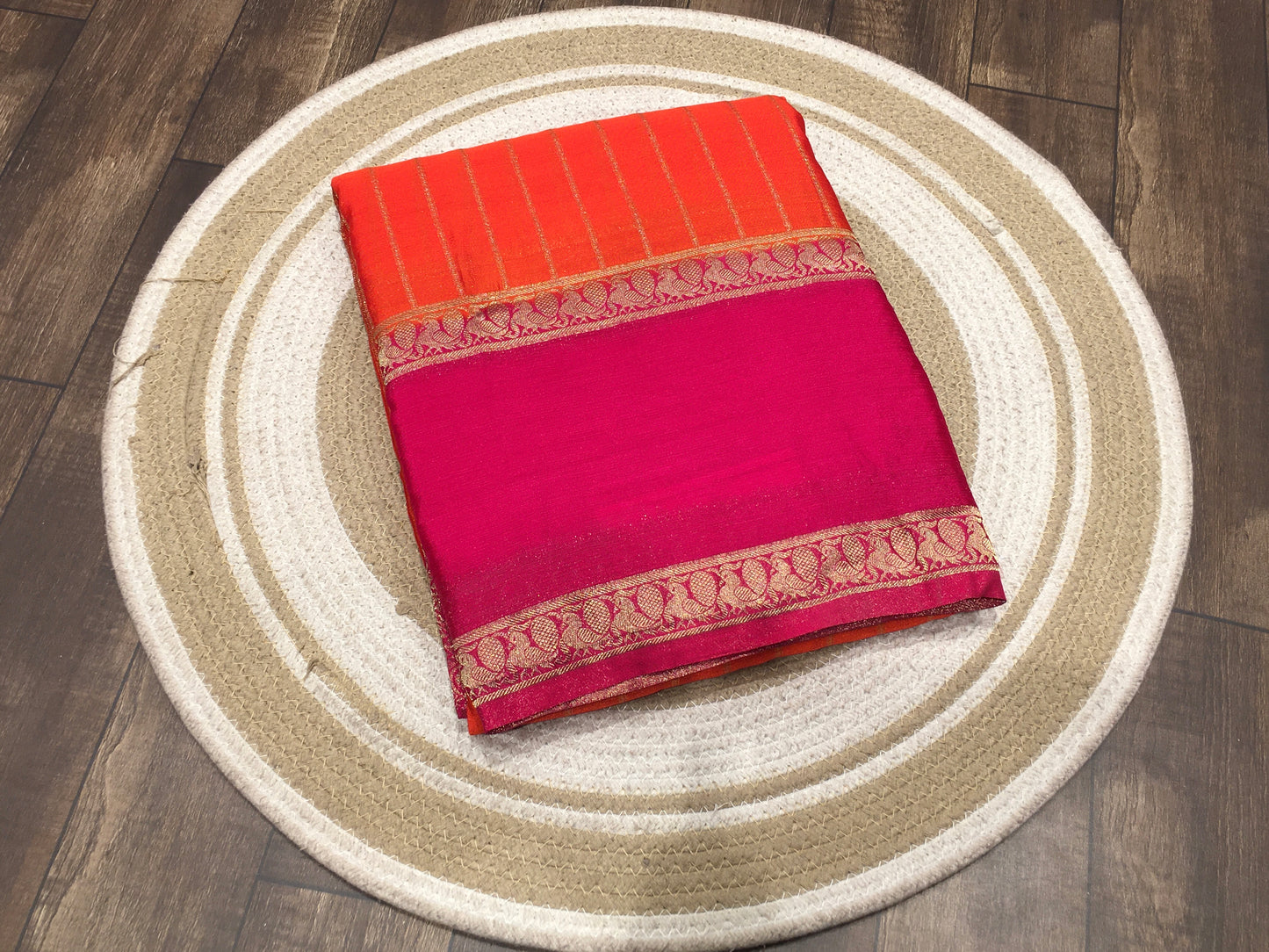 Wrinkle chiffon saree