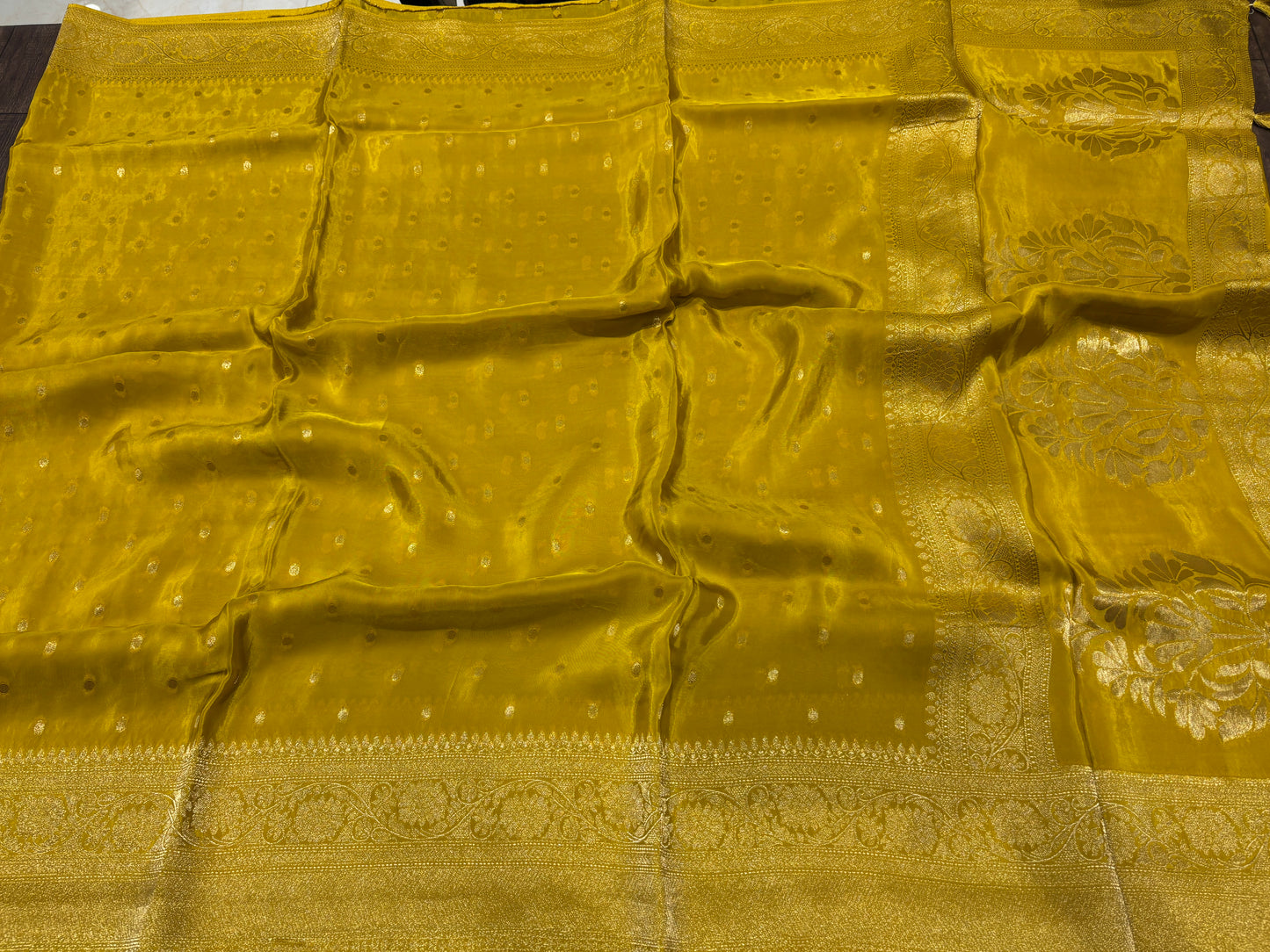 Satin crape saree