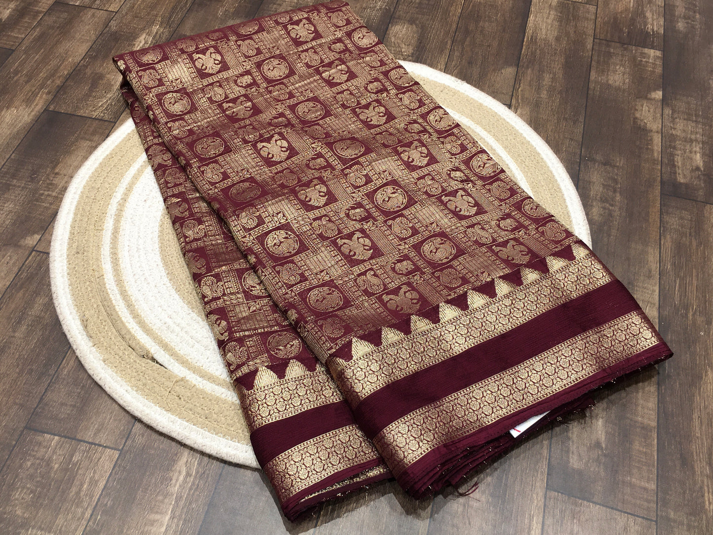 Chiffon broced saree