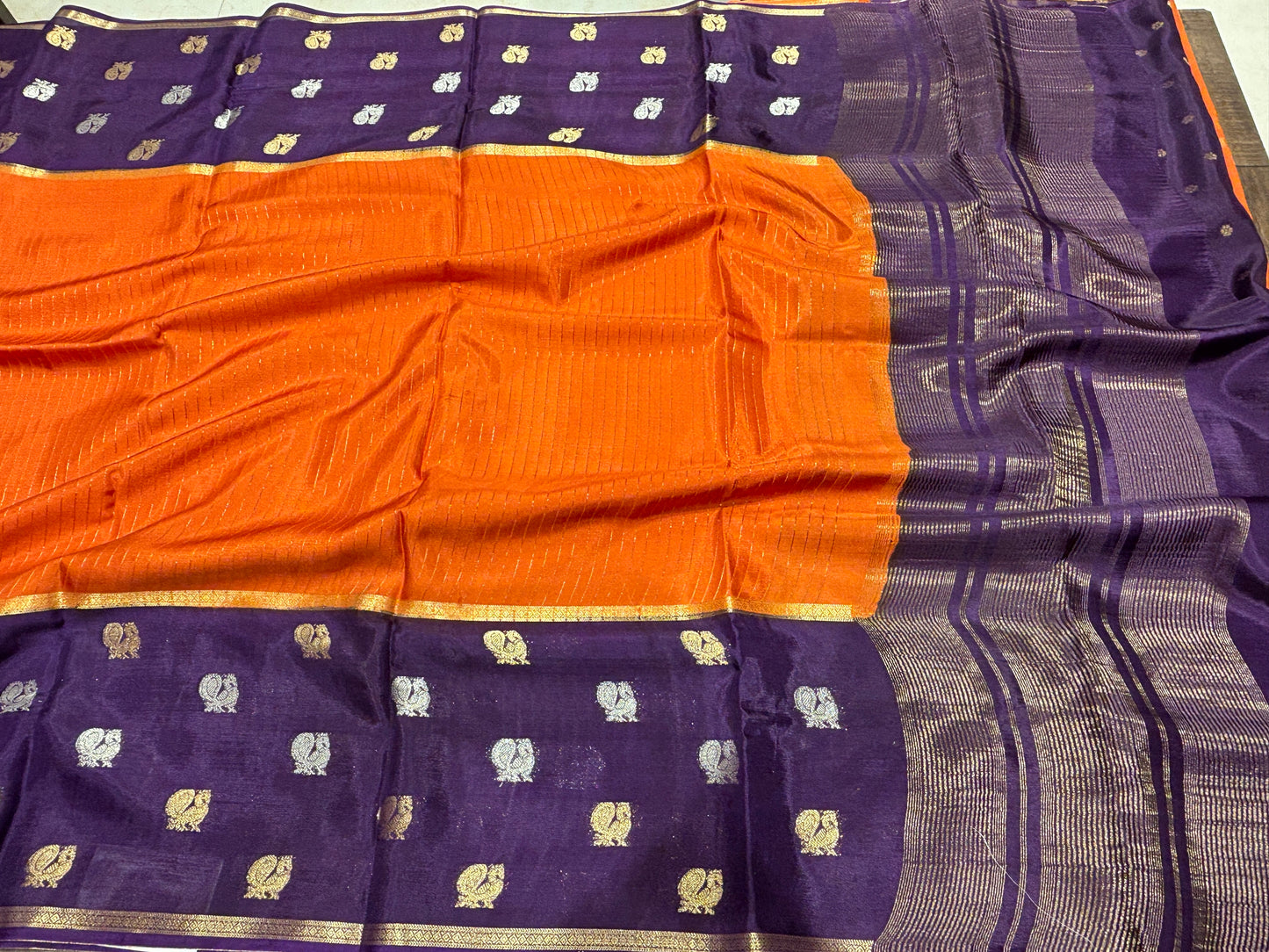 Semi Mysore crape saree