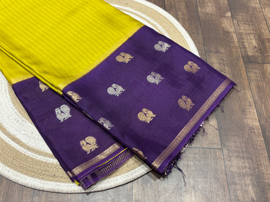 Semi Mysore crape saree