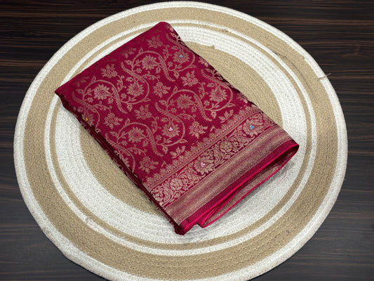 Banarasi satin crape