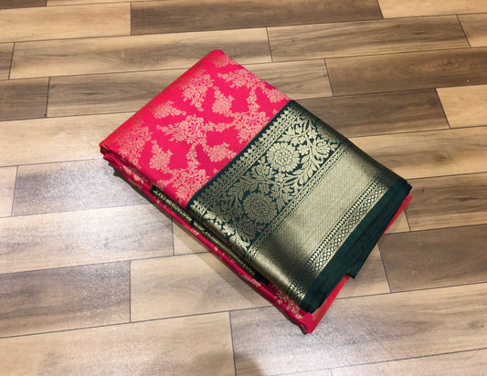 Semi Kanchipuram brocade