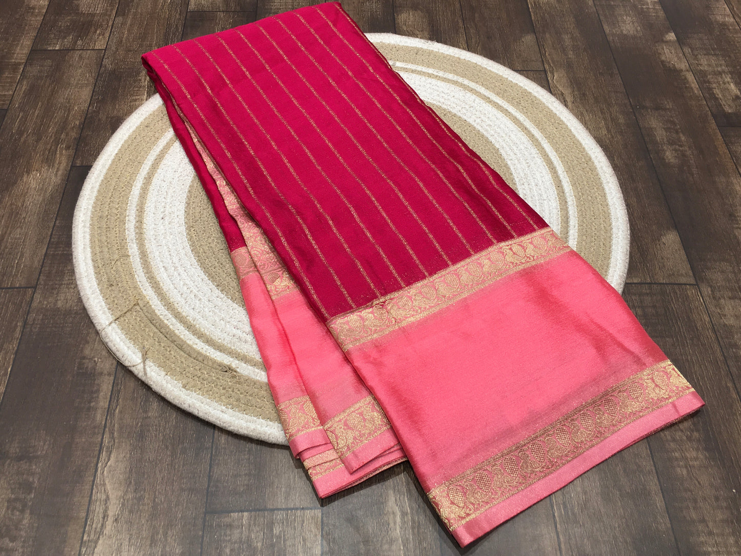 Wrinkle chiffon saree
