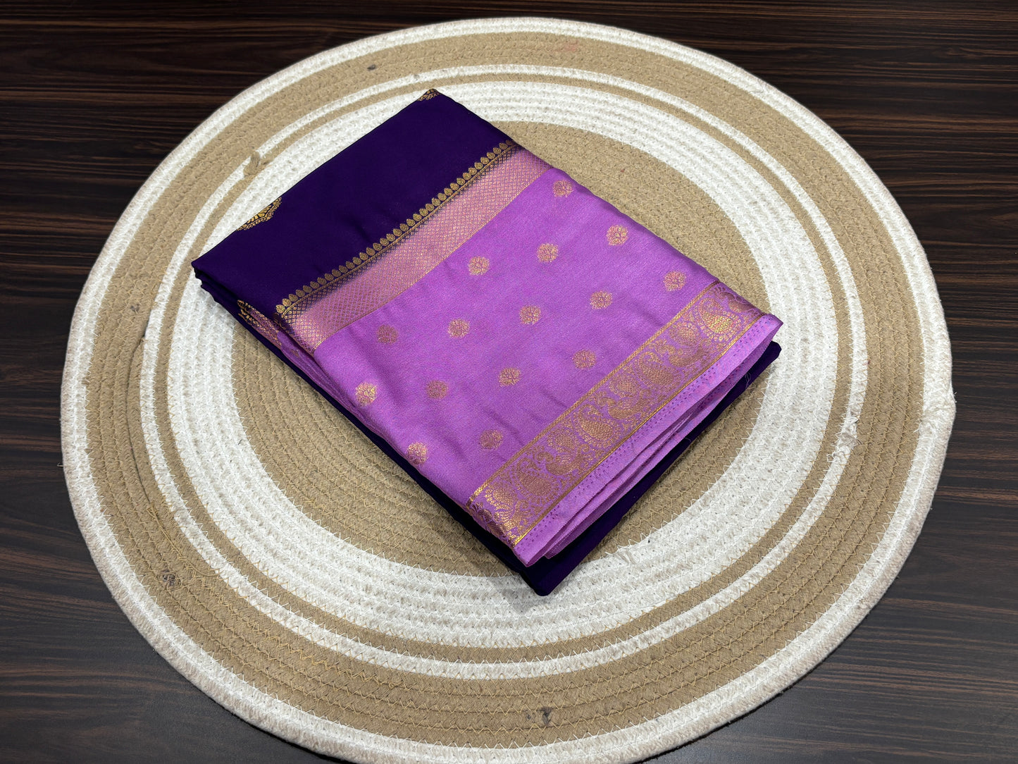 Semi Mysore crape saree