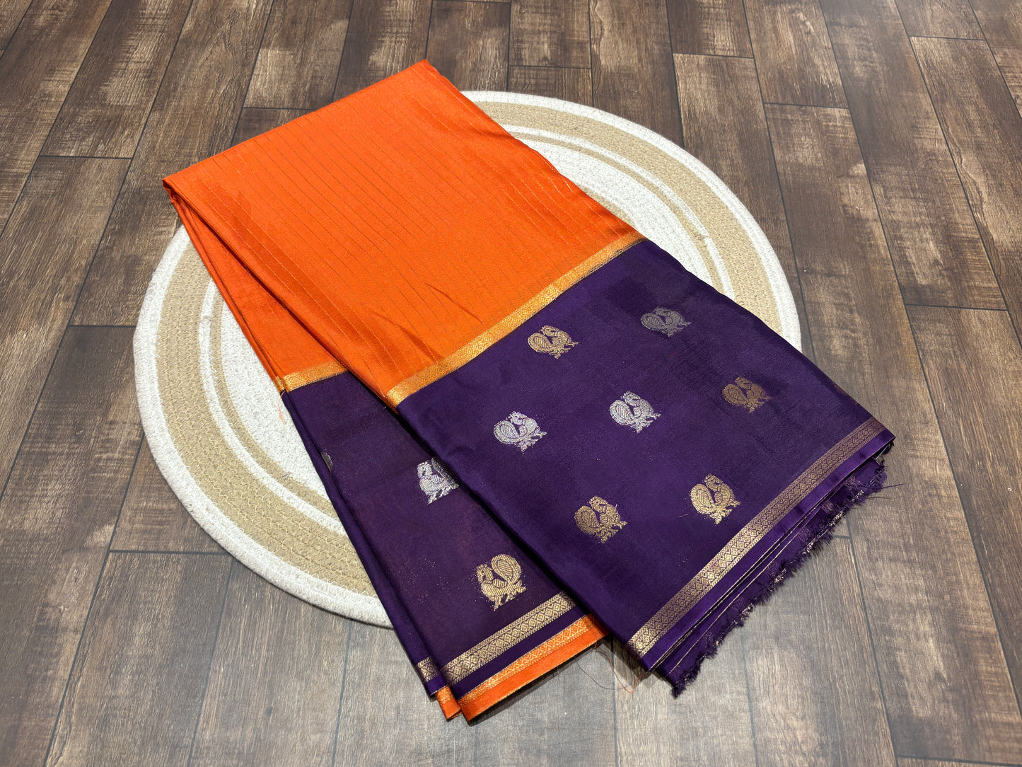 Semi Mysore crape saree
