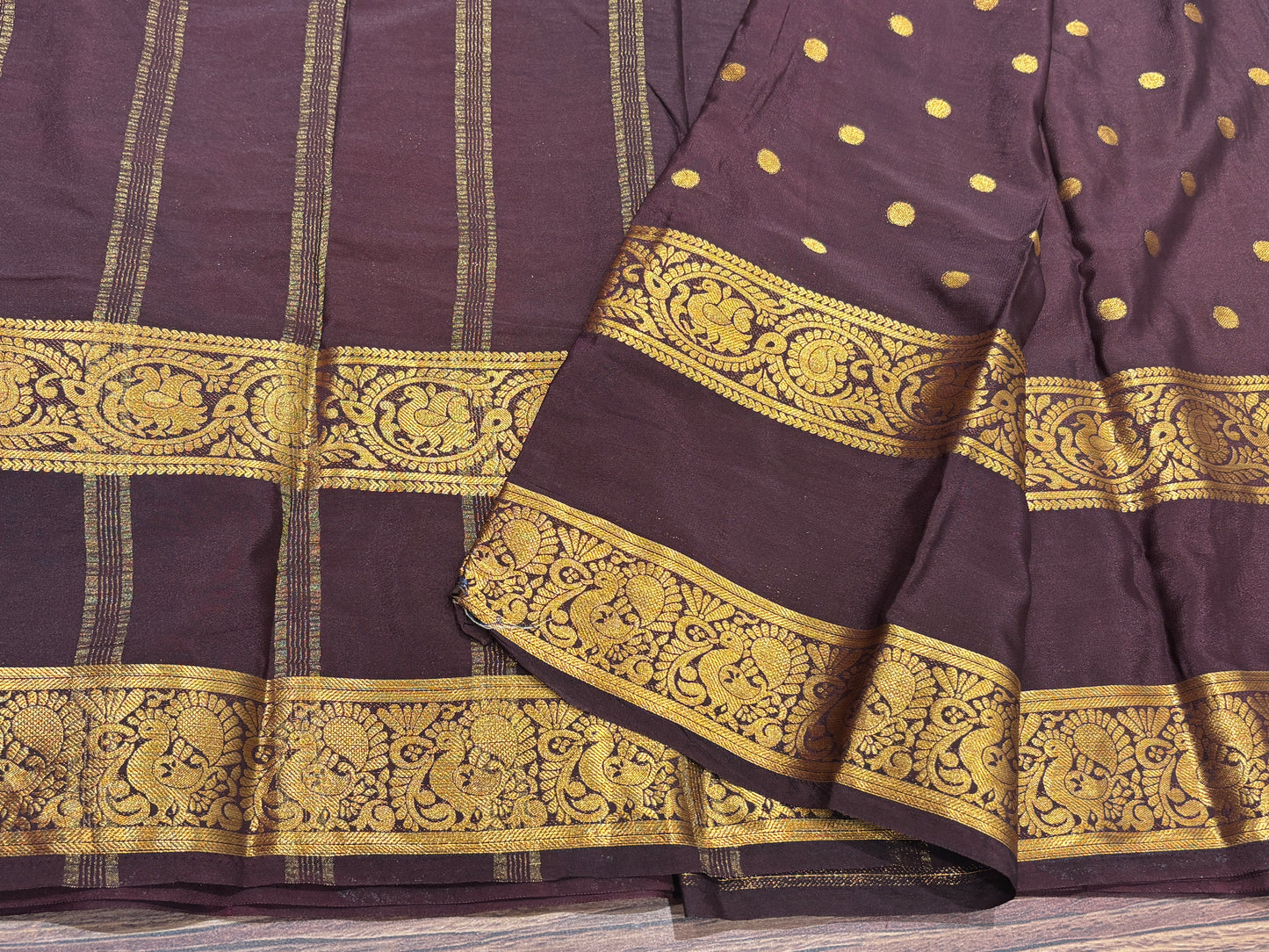 Semi Mysore crape saree
