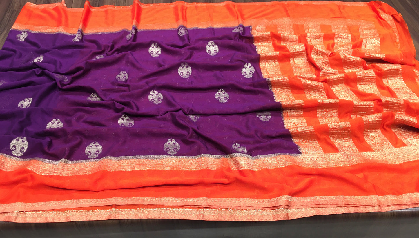 Chiffon Crape Saree