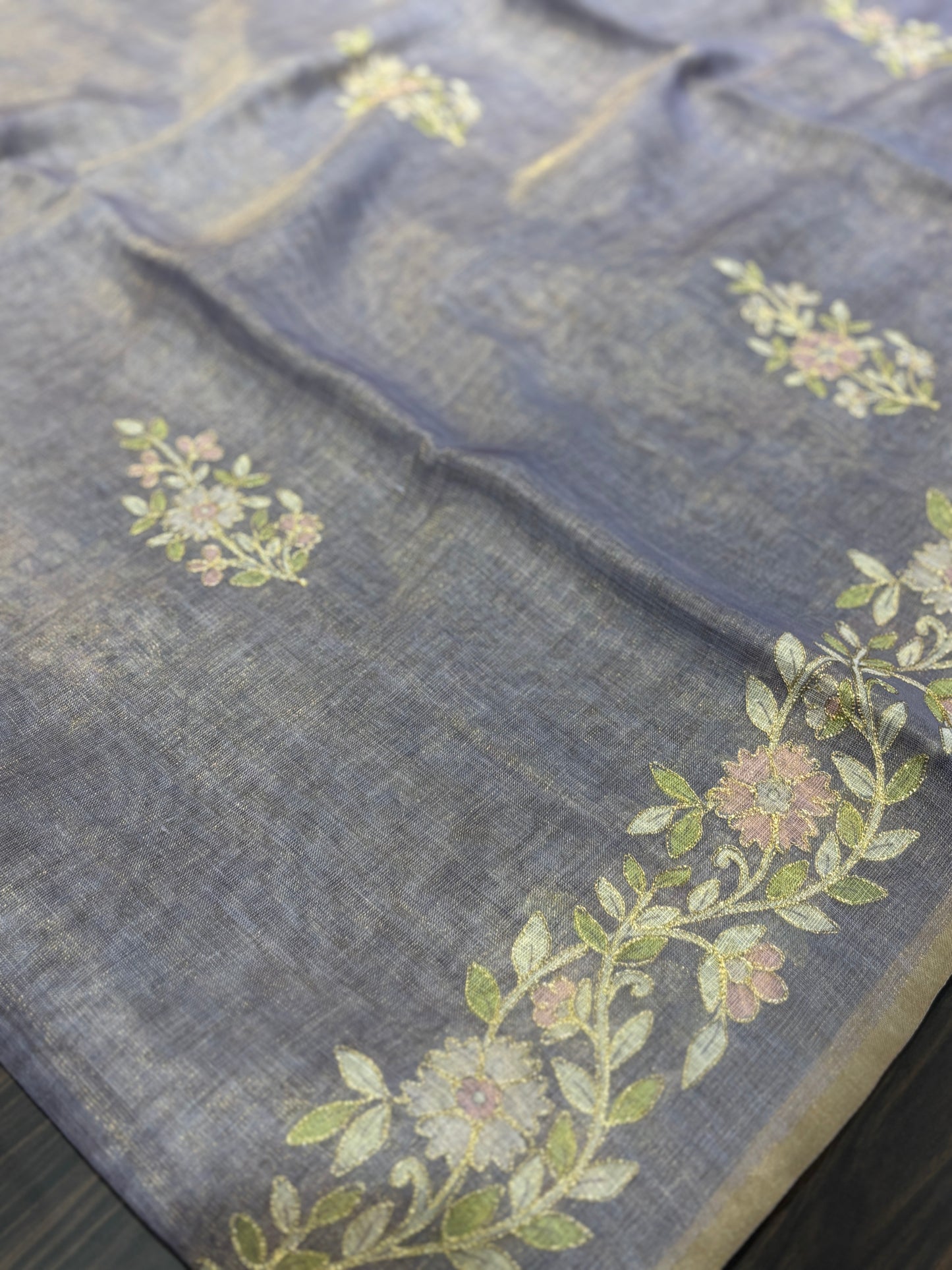 Tissue organza saree