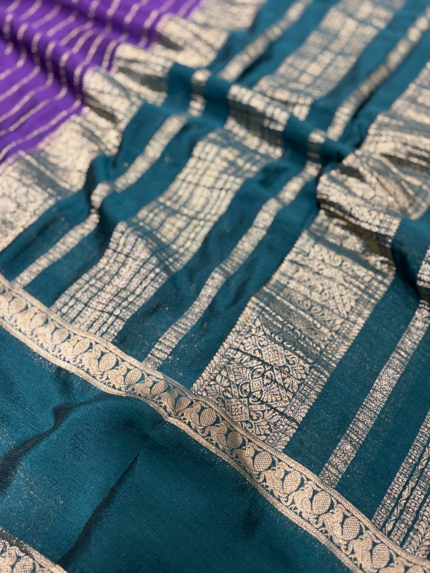 Chiffon crape saree
