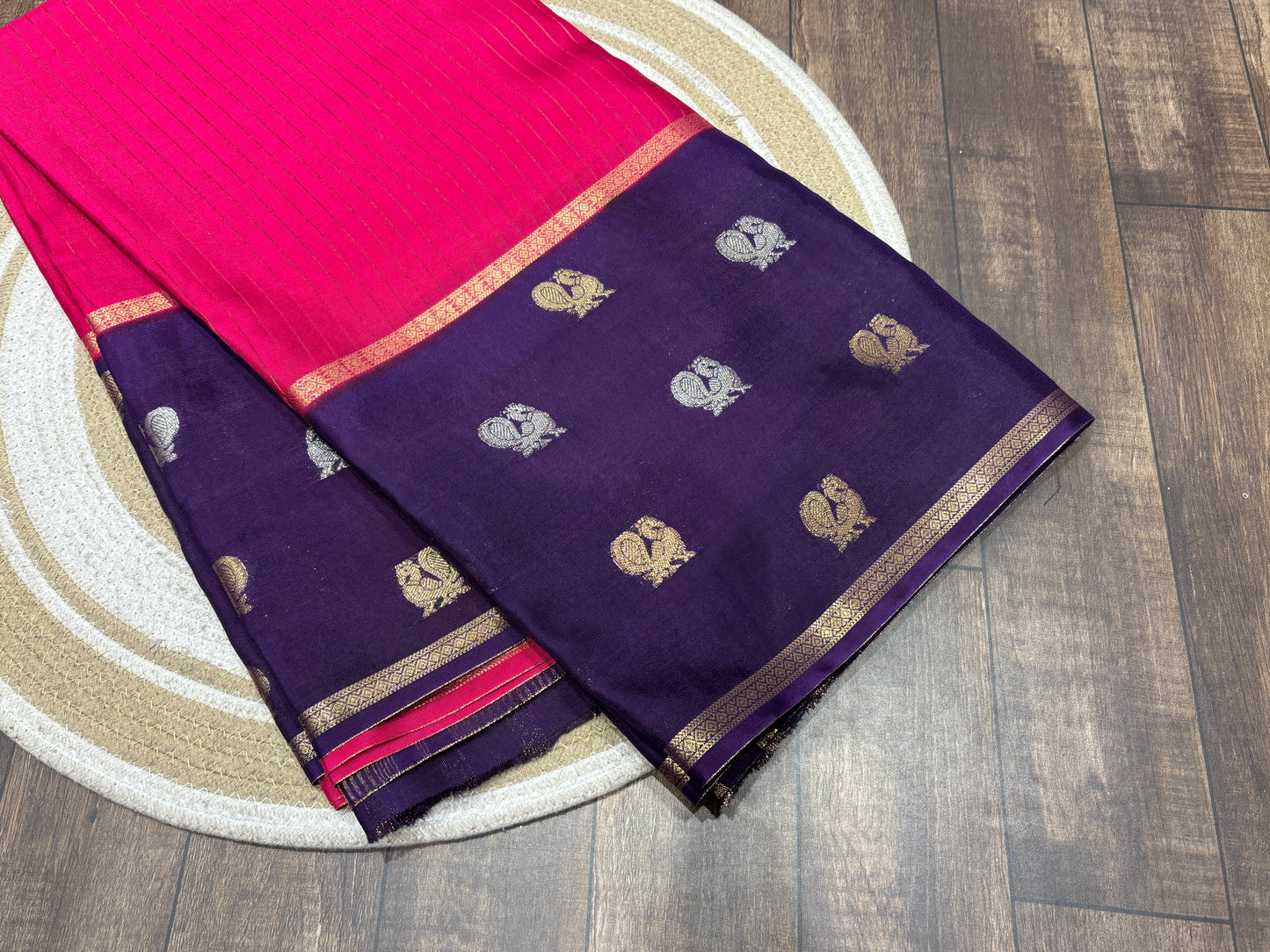 Semi Mysore crape saree