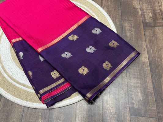 Semi Mysore crape saree