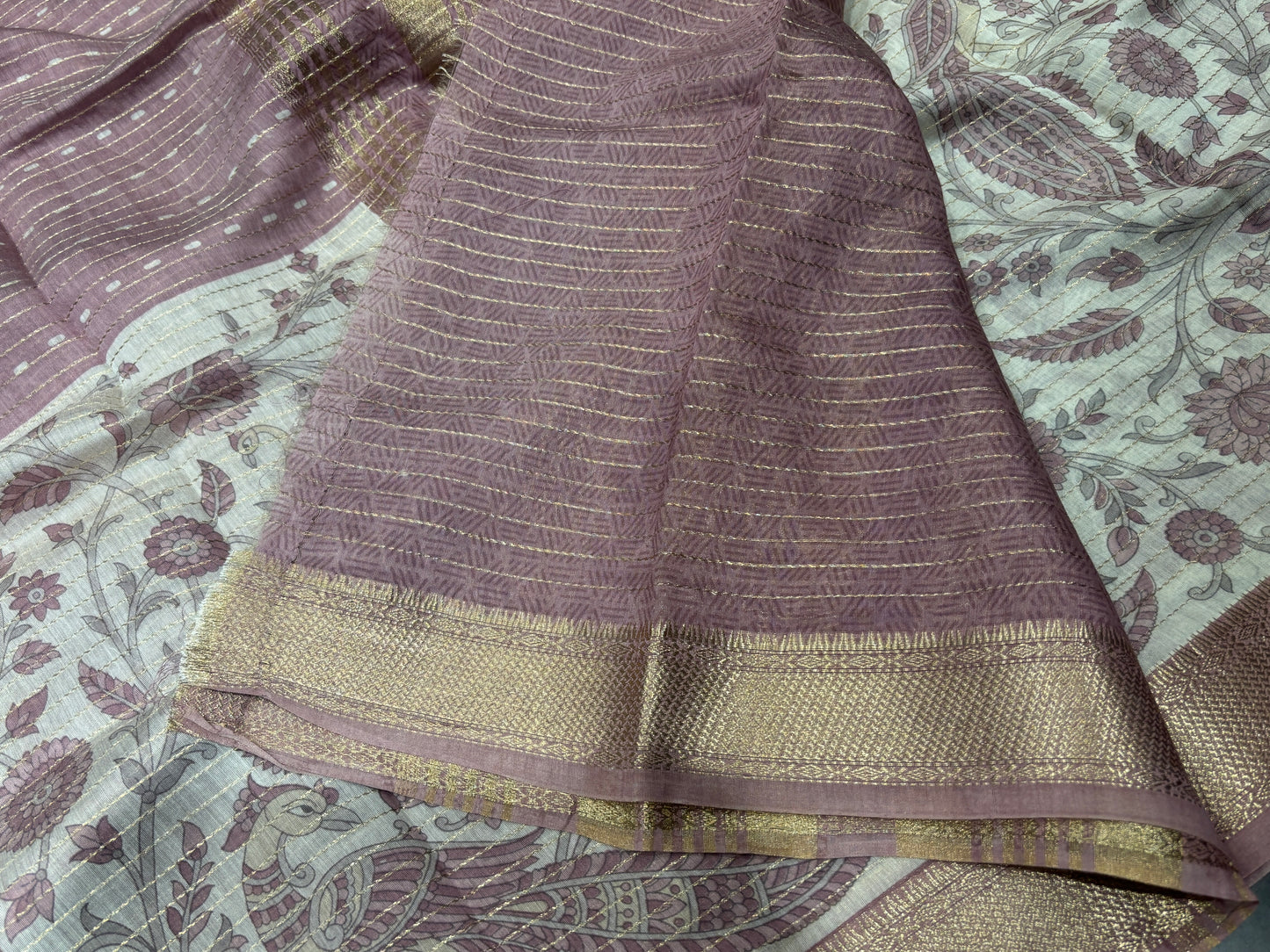 Butter crape saree