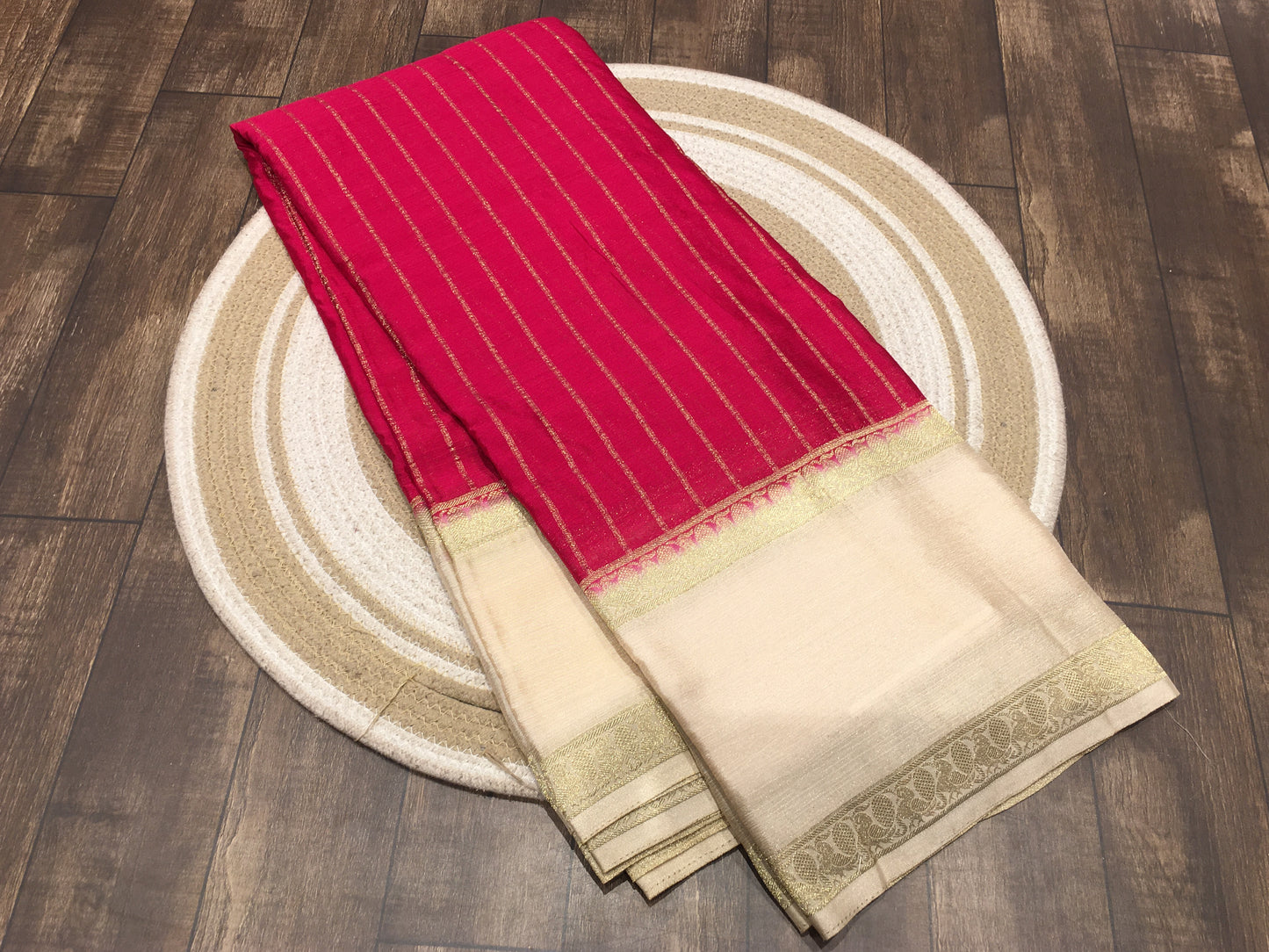 Wrinkle chiffon saree