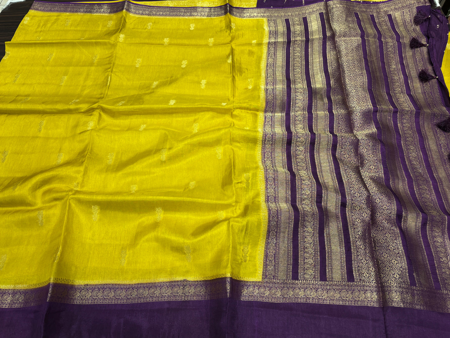Satin crape saree