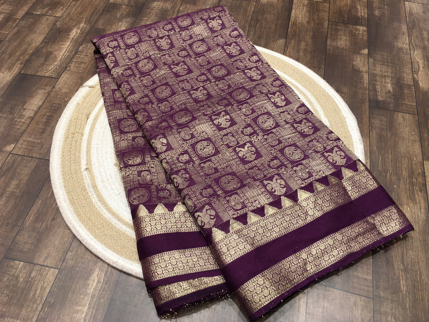 Chiffon broced saree