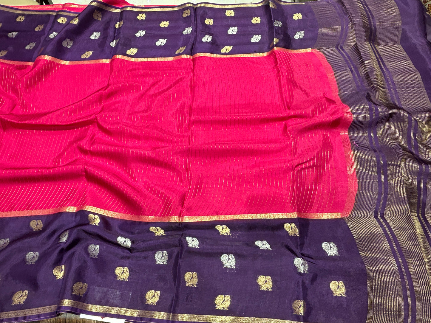 Semi Mysore crape saree