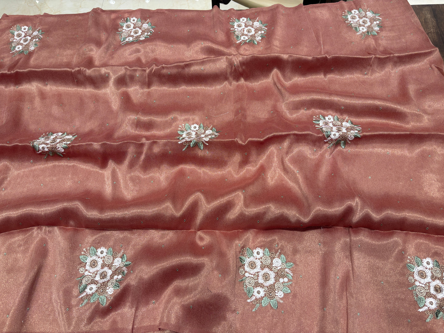 Soft tussar saree with thread work