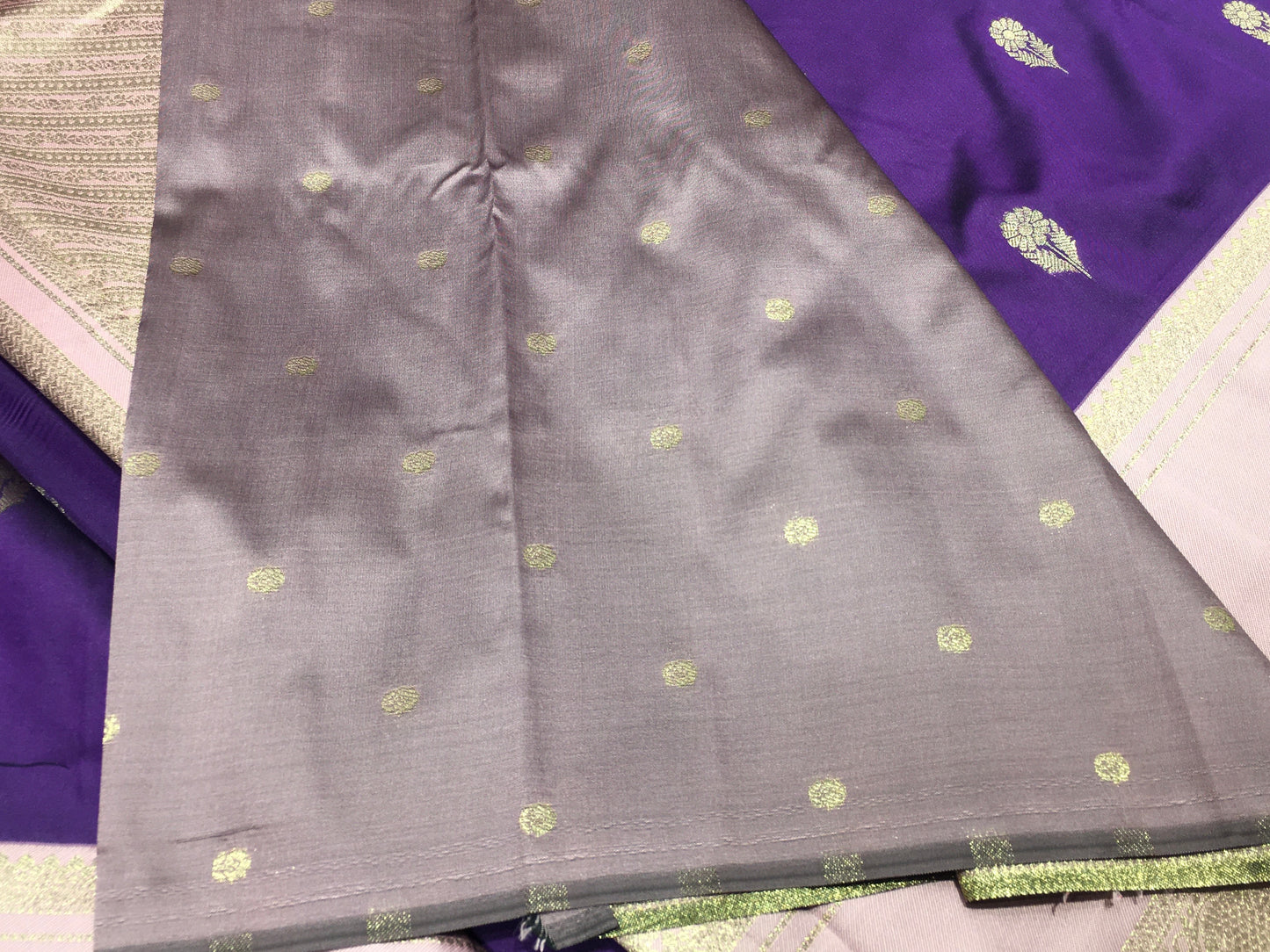 satin crape saree