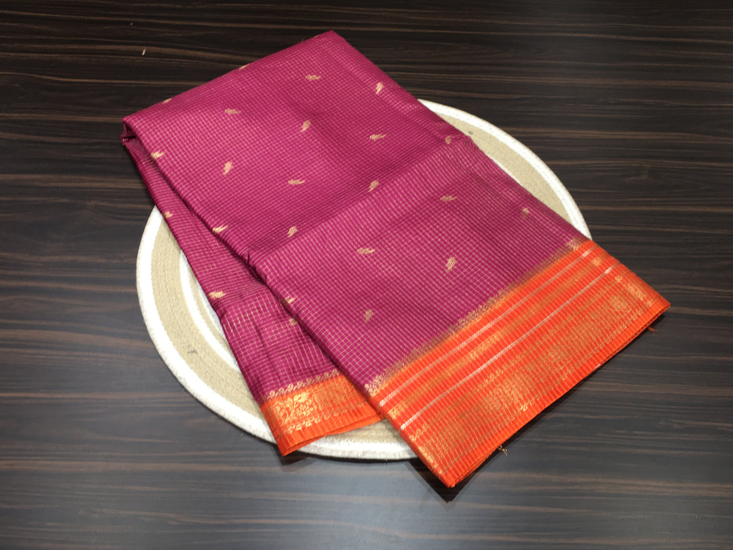 Moonga crape saree