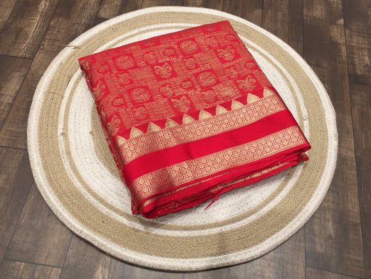 Chiffon broced saree