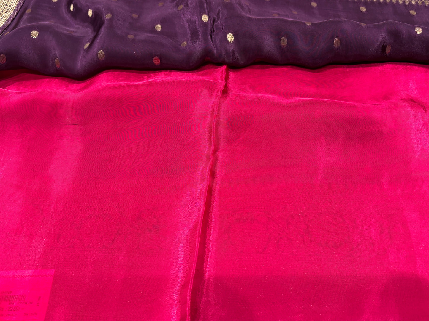 Satin crape saree