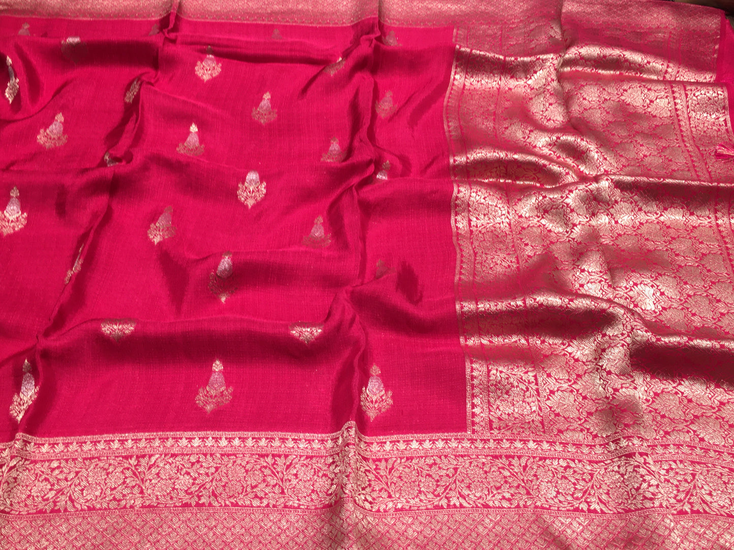 Russian crape saree