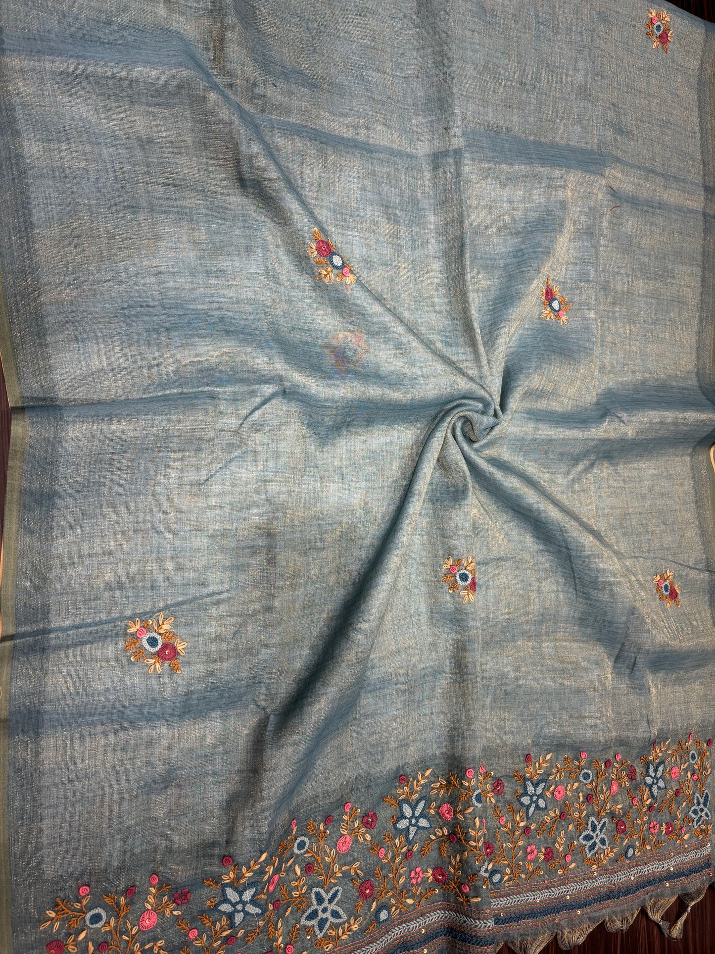 Lilen cotton saree