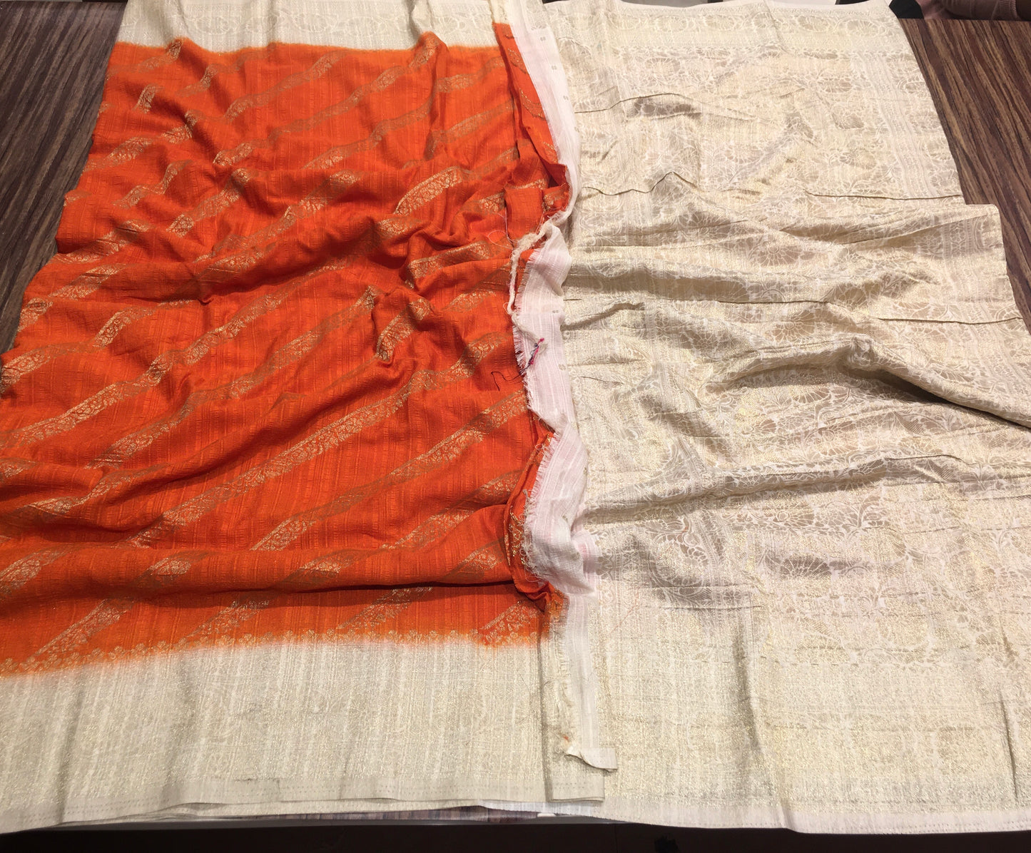 Wrinkle chiffon saree