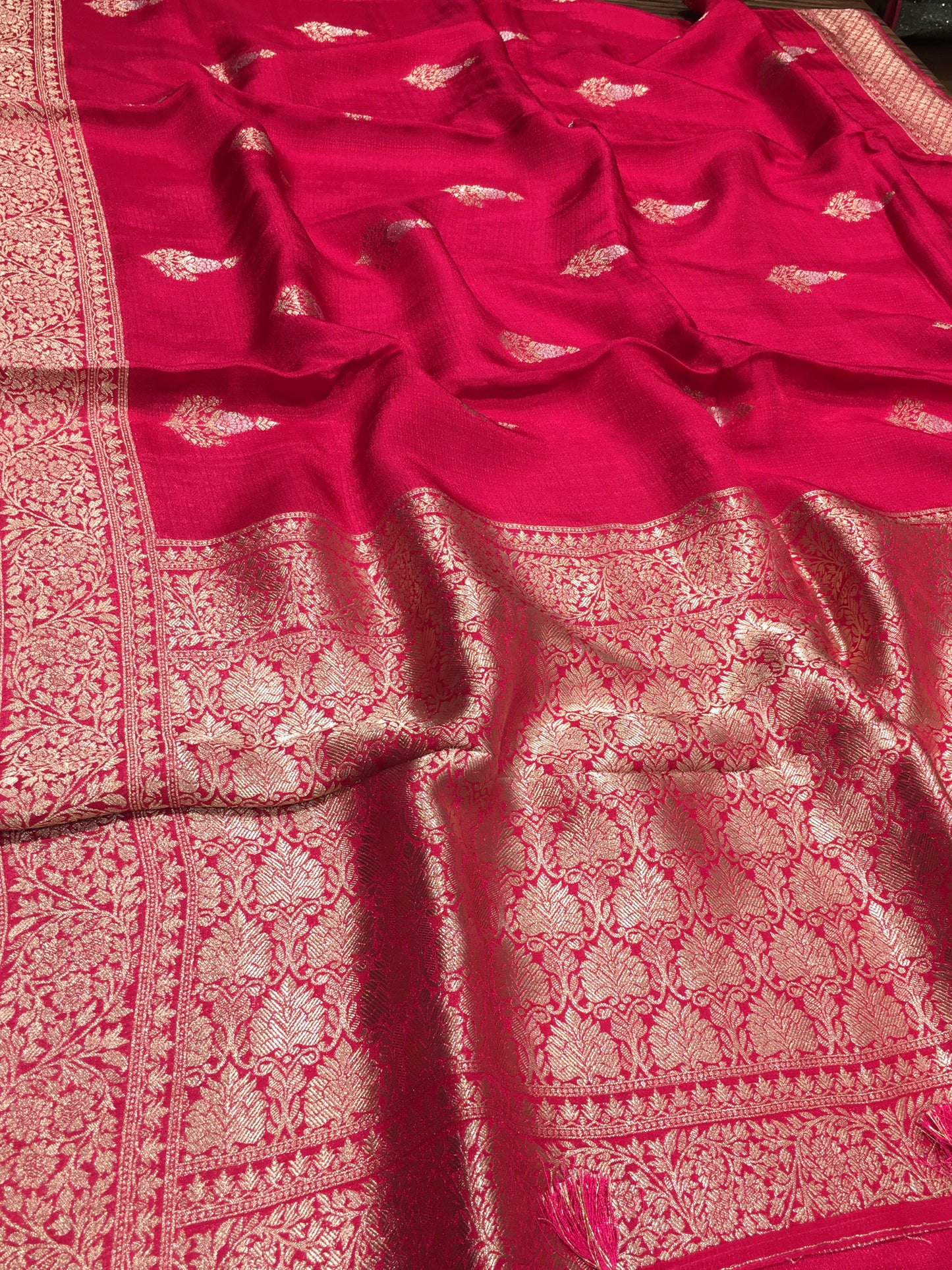 Russian crape saree
