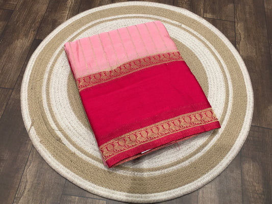Wrinkle chiffon saree
