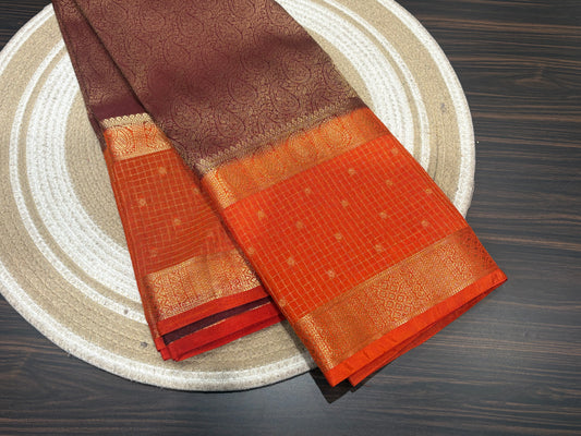 Semi Mysore Crape Saree