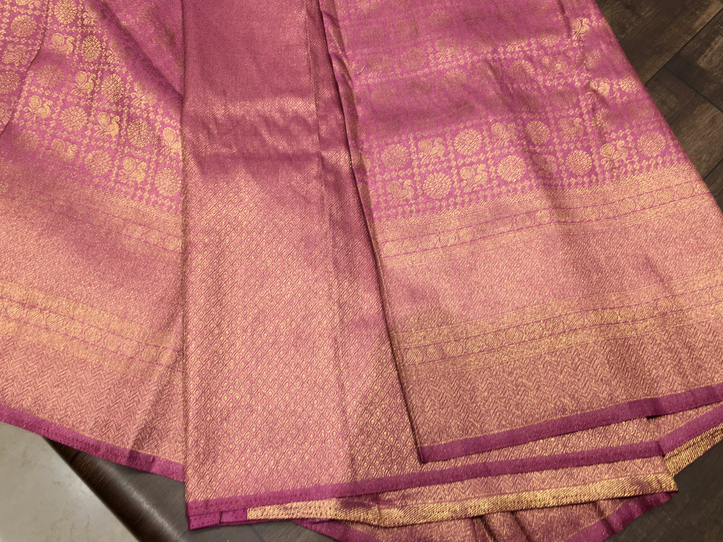 Satin crape saree