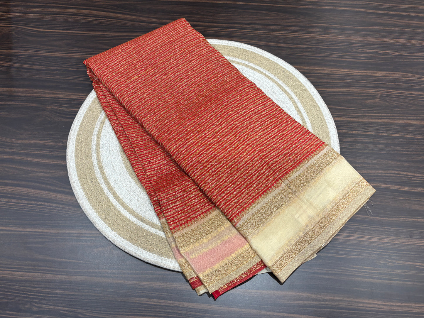 Dupion silk saree