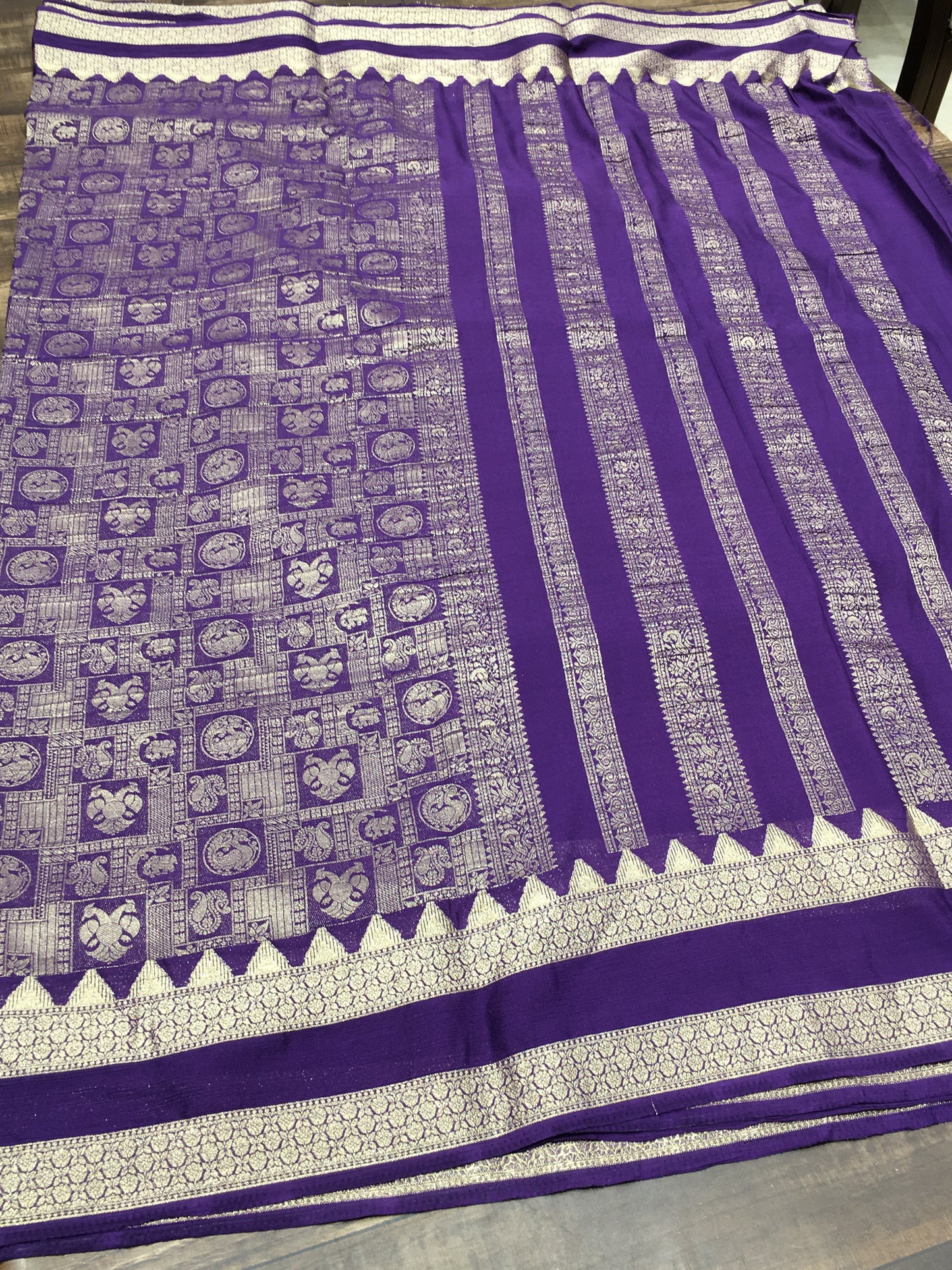 Chiffon broced saree