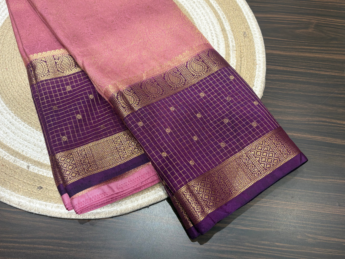 Semi Mysore Crape Saree