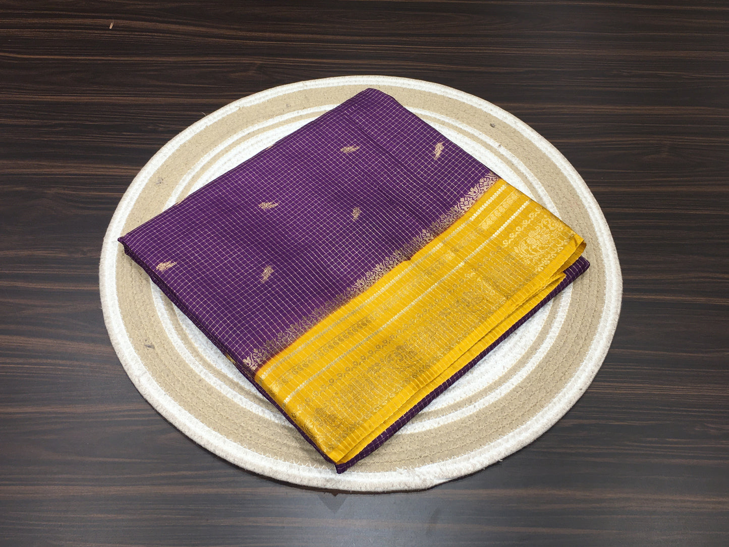 Moonga crape saree