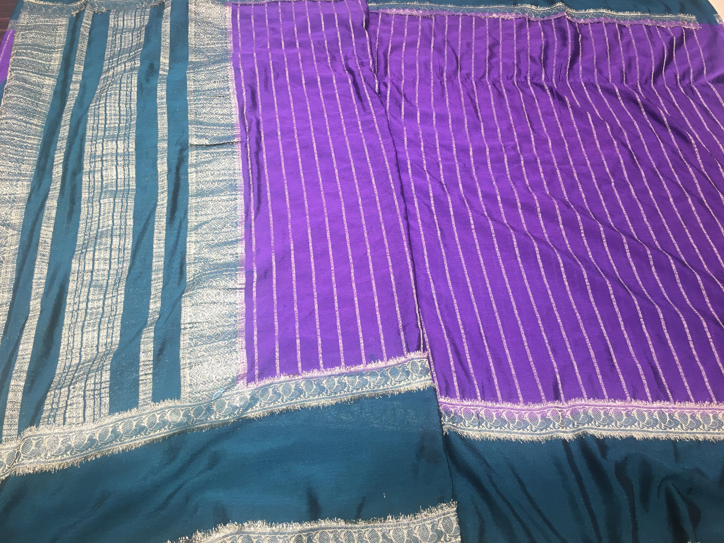 Chiffon crape saree