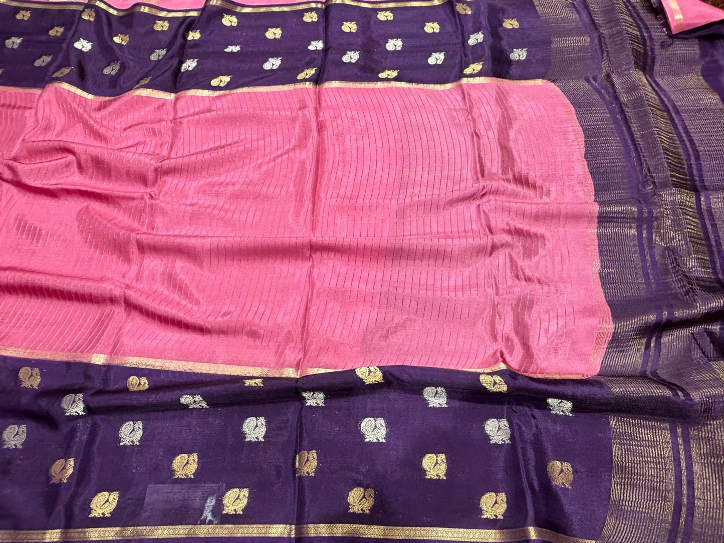 Semi Mysore crape saree