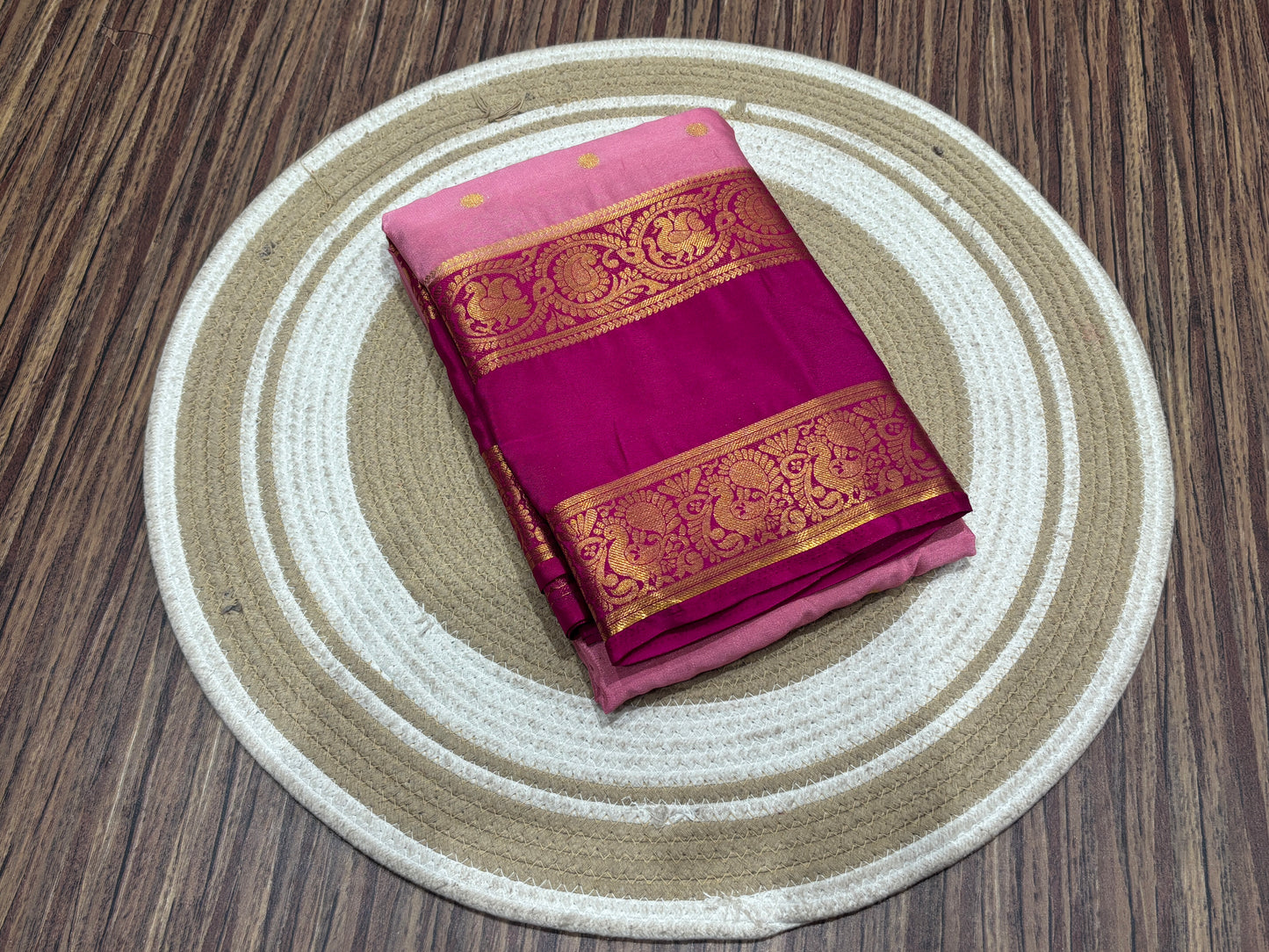 Semi Mysore crape saree
