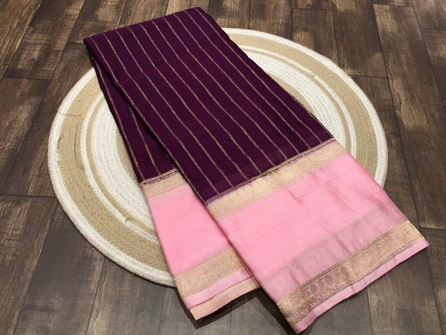 Wrinkle chiffon saree