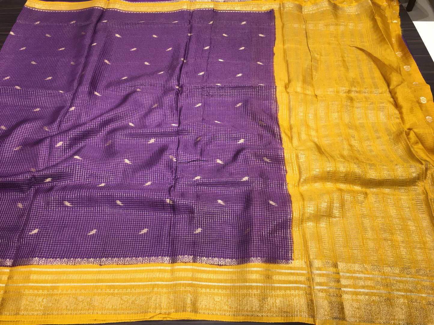 Moonga crape saree