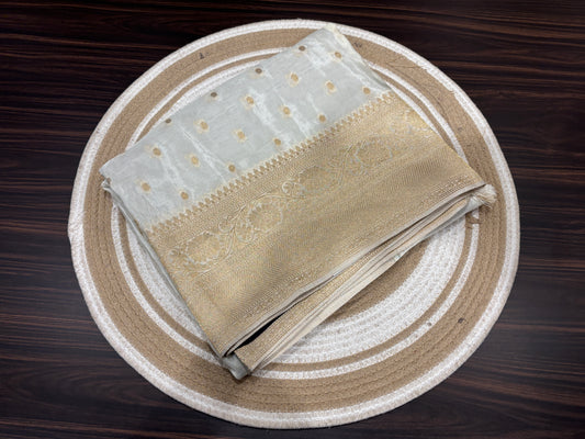 Satin crape saree