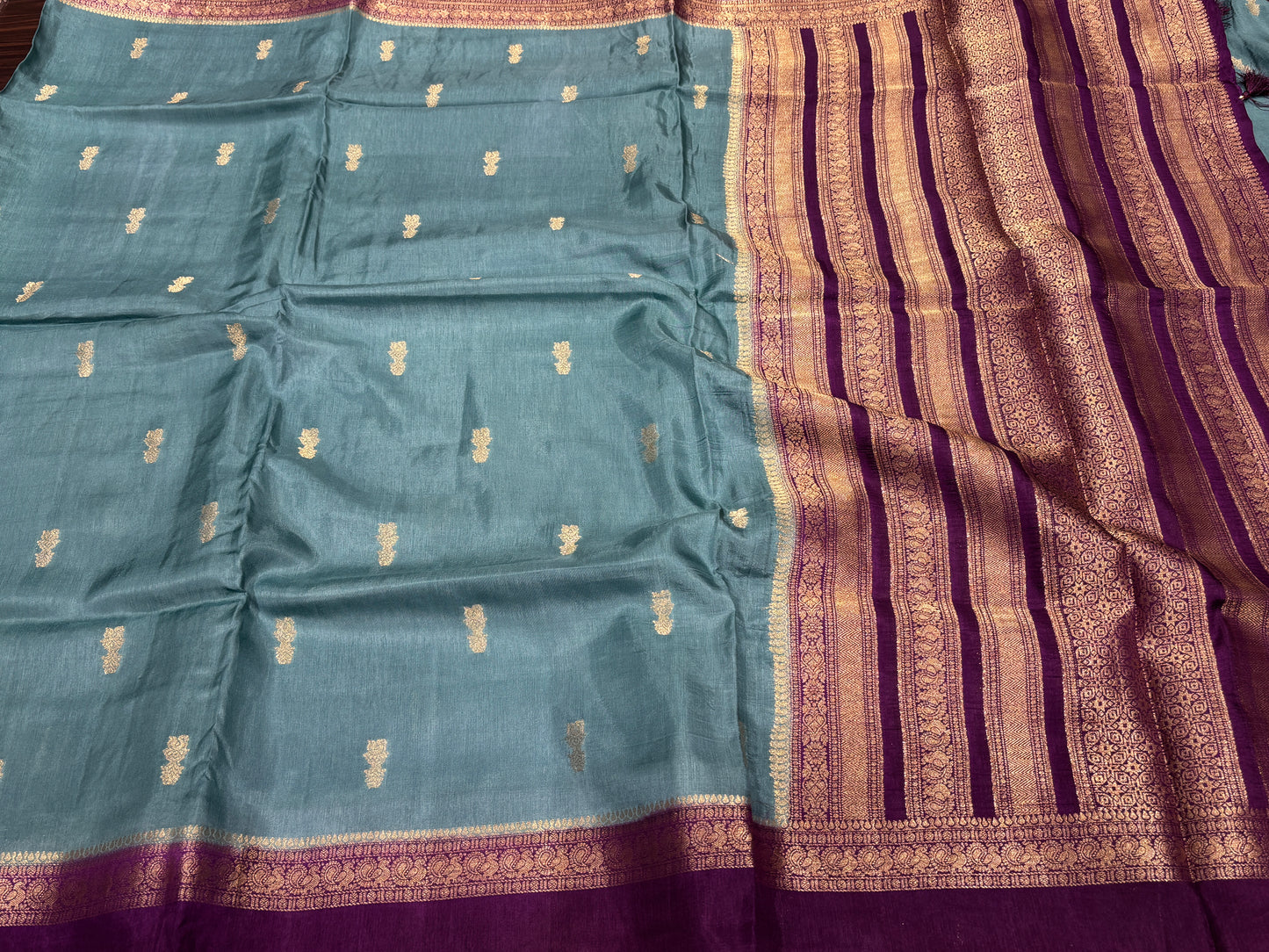 Satin crape saree